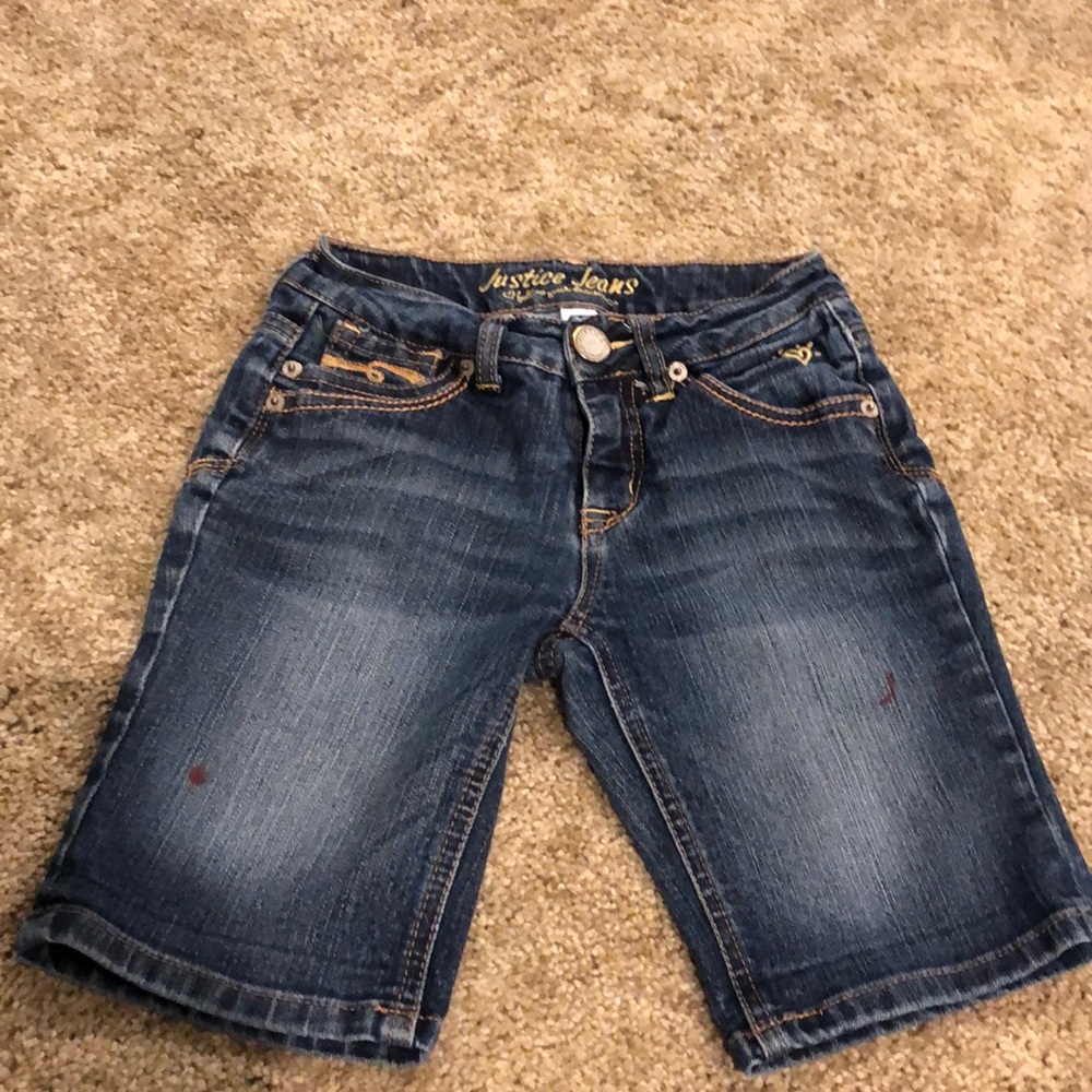 Justice denim Bermuda shorts size 8R